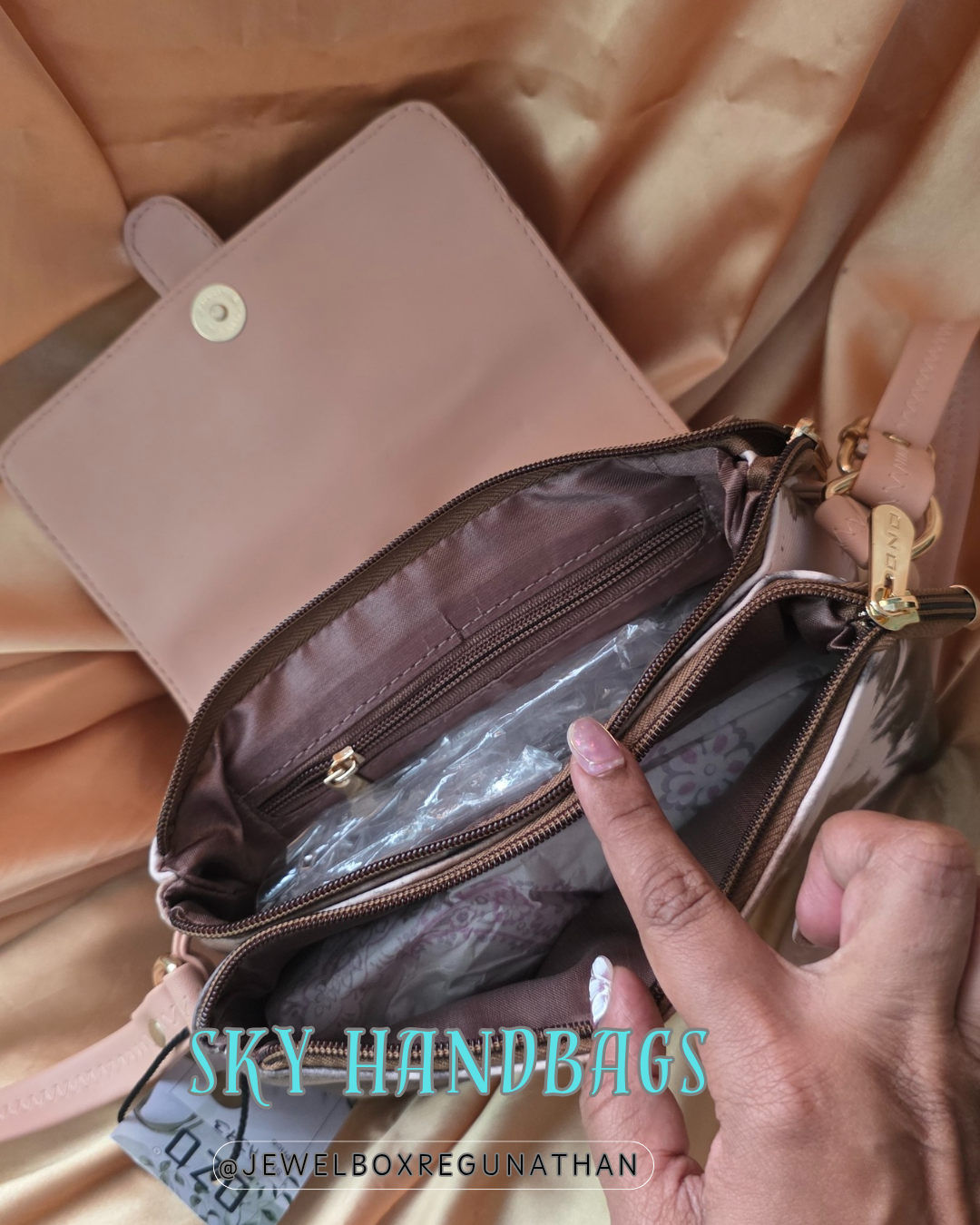OZO SKY HANDBAG(double zipper)