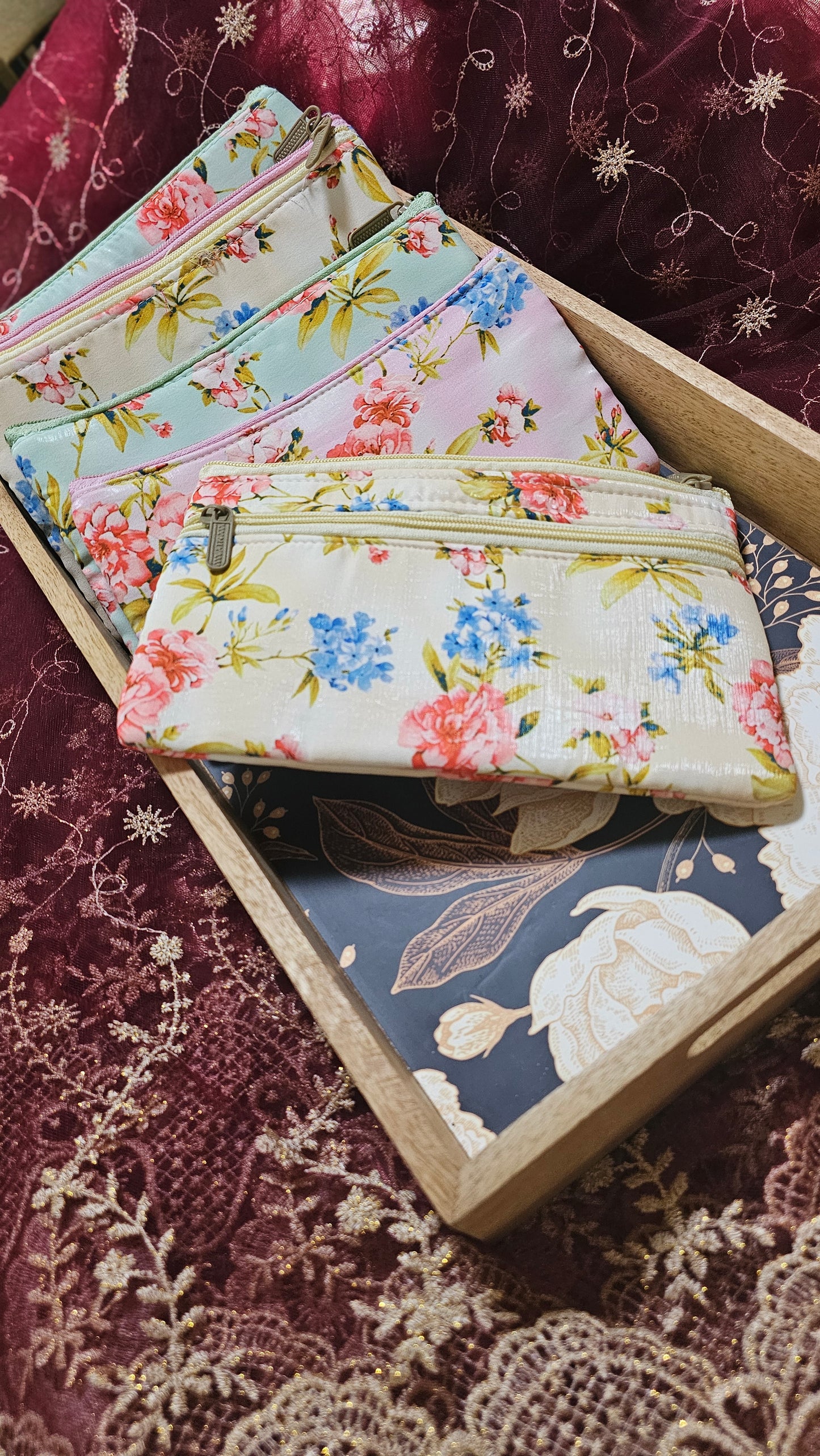 Vintage Rose Envelope Pouches